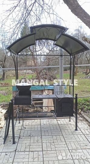 Мангал с крышей
