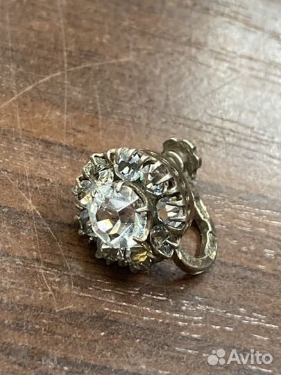 Серьга 875пр с горным хрусталем