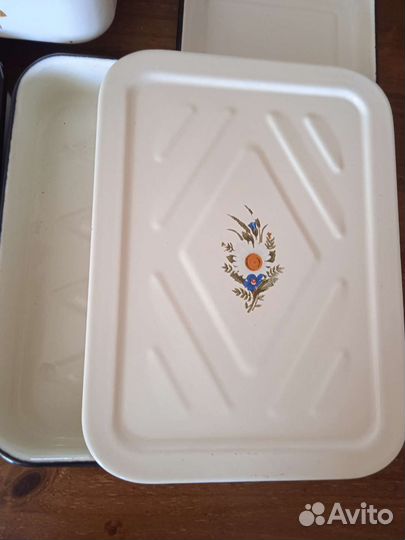 Лоток судок эмалированный для холодца,жаркого СССР