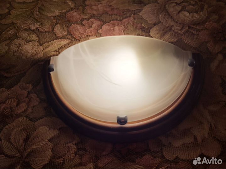 Светильники настенные дерево стекло 36 см х 19 см