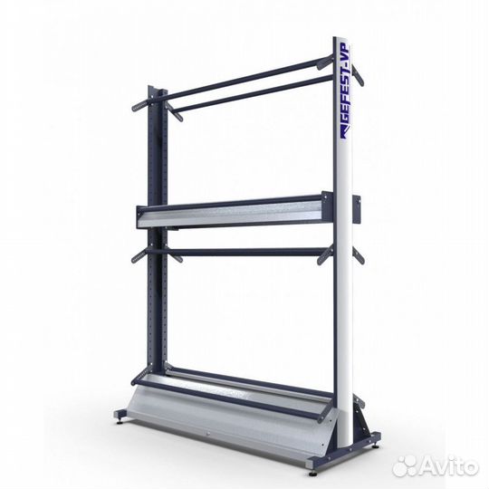 Стеллаж Премиум для детских горных лыж, двухсторонний 219х243х67см gldp-76