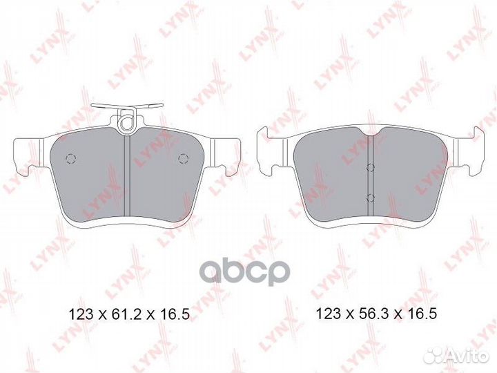 Колодки тормозные дисковые зад BD8045 lynxauto