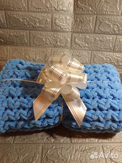 Плед детский вязаный ручная работа