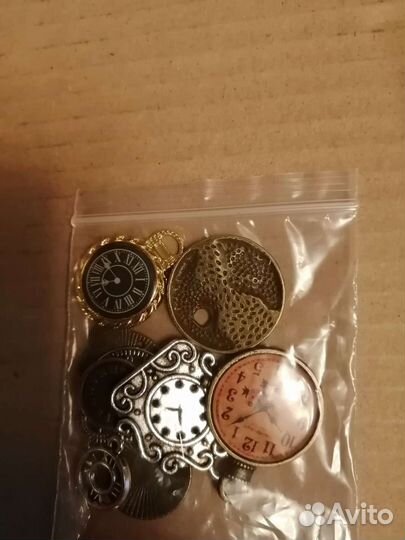 Набор часов, винтажные подвески, скрапбукинг