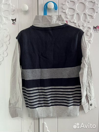 Рубашка с жилеткой имитация 116-128