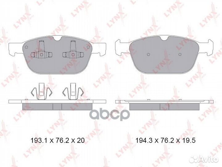 Колодки тормозные дисковые перед BD7820 LYN