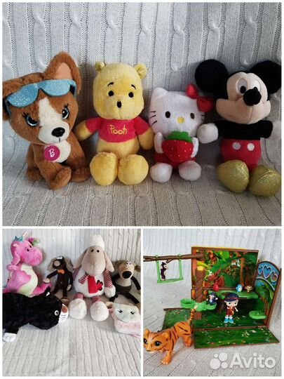 Мягкие игрушки герои Диснея, игровой набор