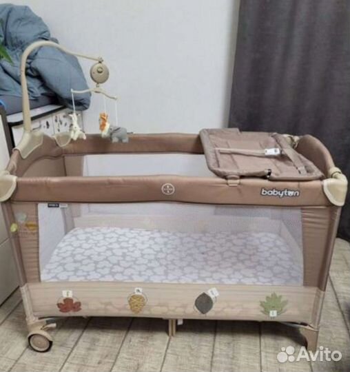 Детская кровать манеж с матрасом