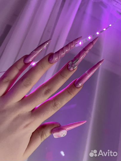 Маникюр наращивание ногтей