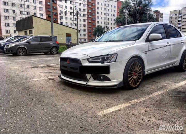 Сплиттер губа mitsubishi lancer X