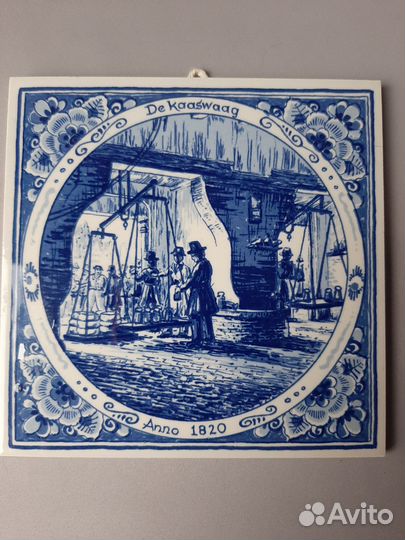 Старинный изразец. Дельфт. Голландия