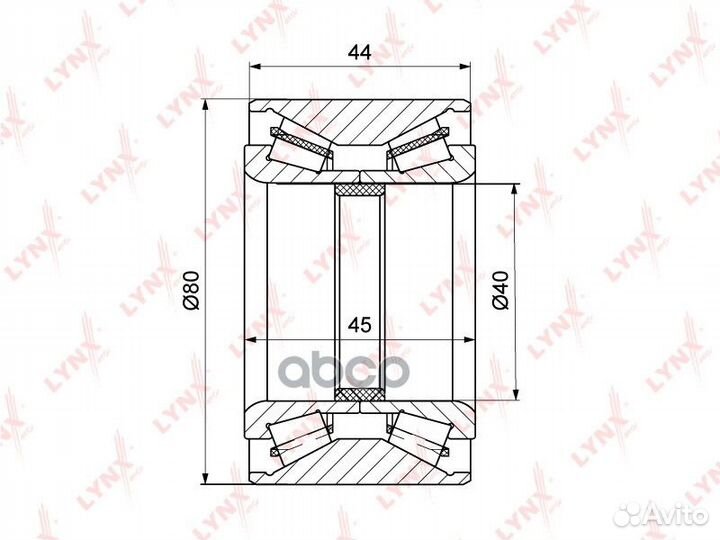 Комплект подшипника ступицы колеса зад WB15