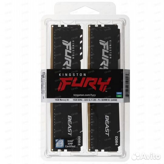 Озу Kingston fury Beast Black 4х8 32Gb