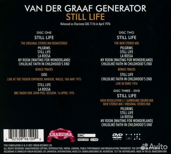 Van Der Graaf Generator - Still Life (remastered)