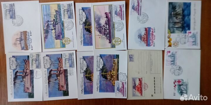 Конверты первого дня и картмаксимумы в альбоме