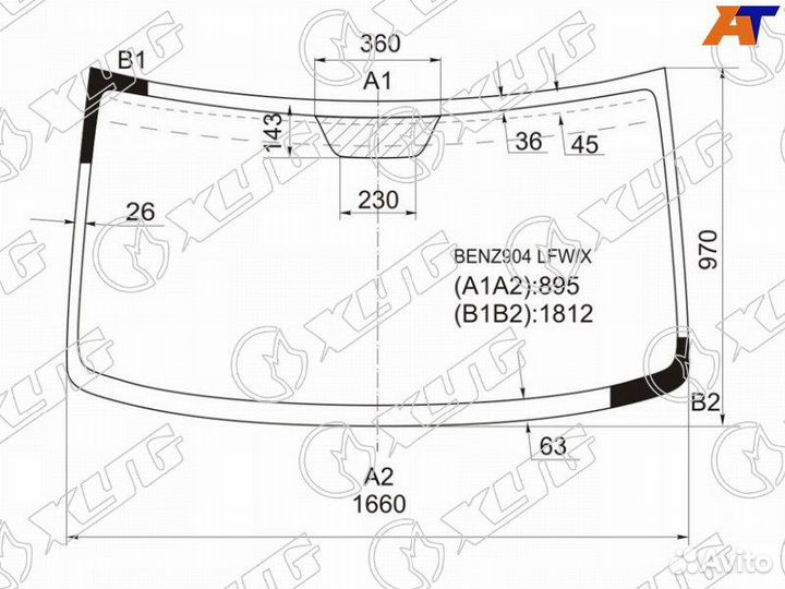 Стекло лобовое sprinter