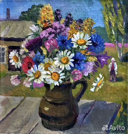 Картина маслом цветы