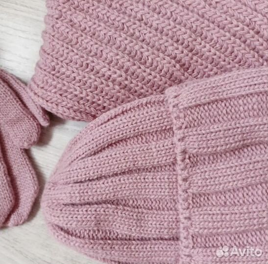 Комплект (шапка, варежки, шарф)