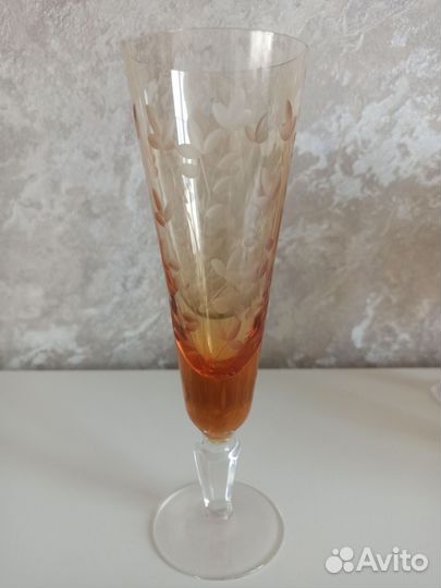 Хрустальные фужеры Весна