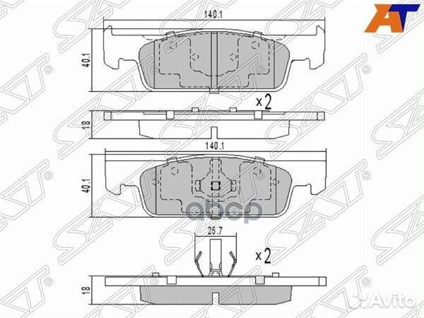 Колодки тормозные перед renault logan 14/clio