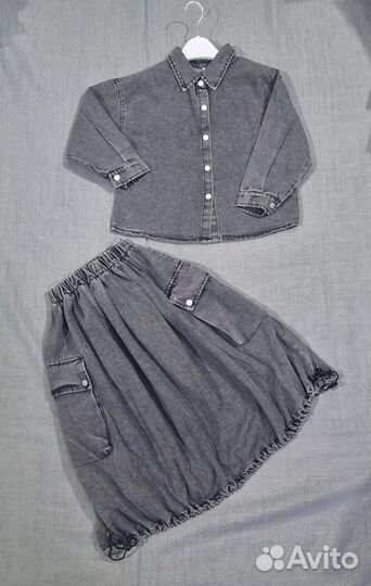 Костюм для девочки из джинса