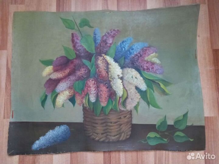 Картина Сирень, большая, масло, холст