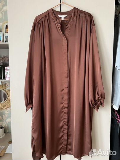 Платье H&M шёлковое L (пог 81см)
