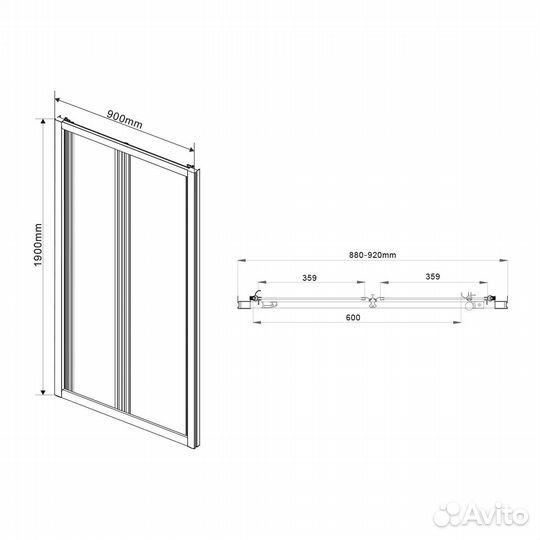 Душевая дверь Vincea Garda 80 см VDB-1G800CH