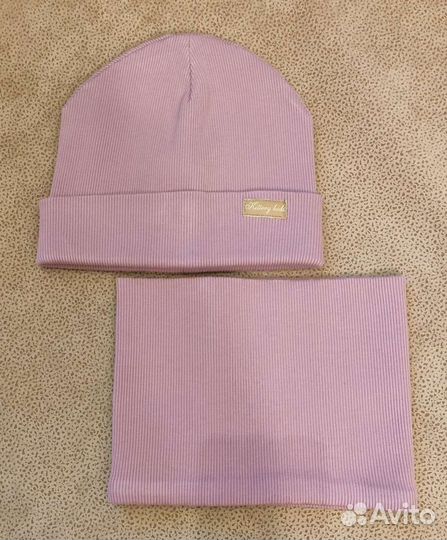 Демисезонная шапка и снуд от 1,5-3 лет