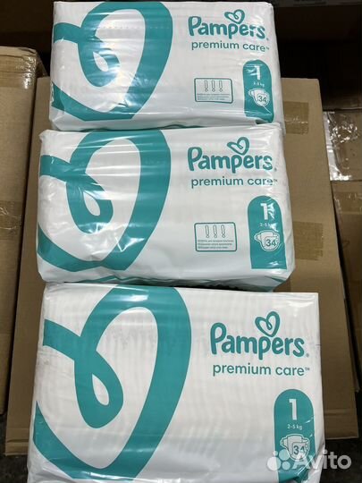 Подгузники Pampers premium care 1