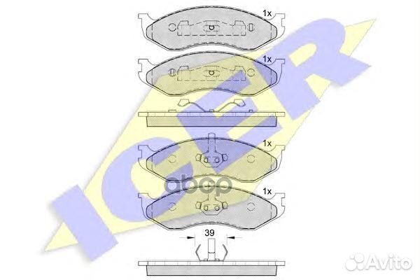 Колодки торм.дисковые 140968 Icer