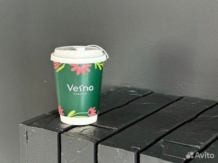 Бумажные стаканы оптом 250мл, 350мл / Крышки