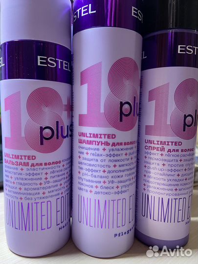 Набор Estel 18+ Plus шампунь, бальзам, спрей