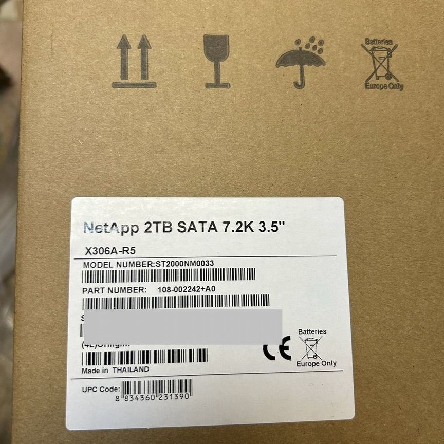 [X306A-R5] Жесткий Диск Netapp 2tb00v7469 00v7468