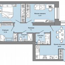 4-к. квартира, 87 м², 2/4 эт.