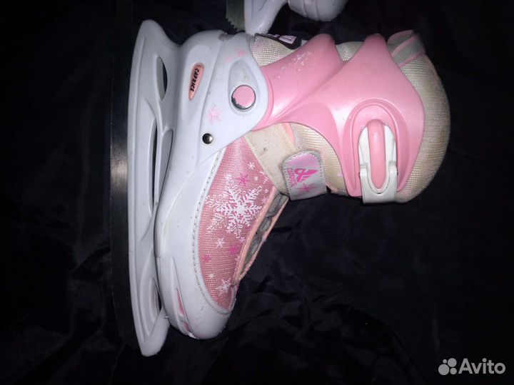 Коньки фигурные женские раздвижные размер 37-39.5