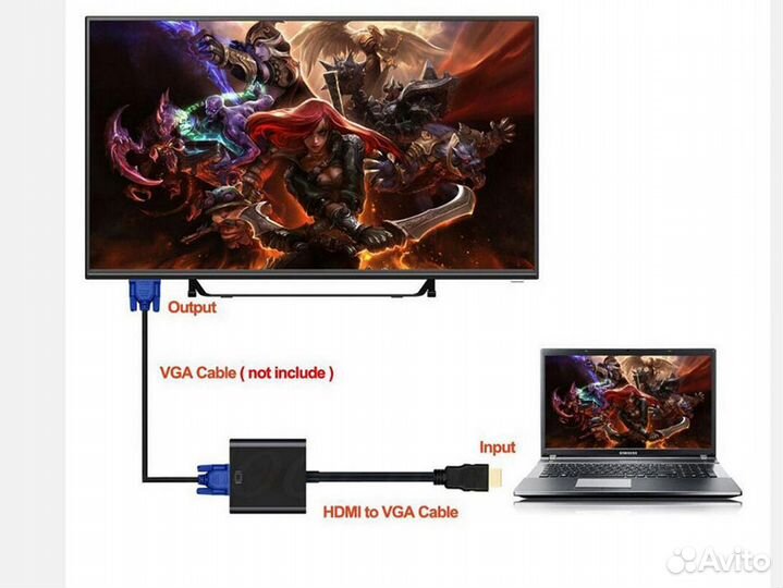 Переходник Hdmi - VGA (новый)