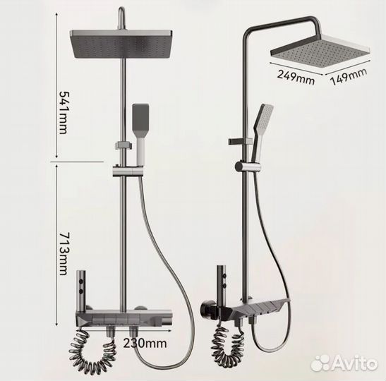 SteelStar Душевой комплект хром