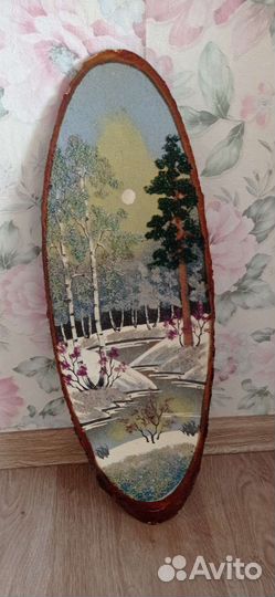 Картина панно на дереве