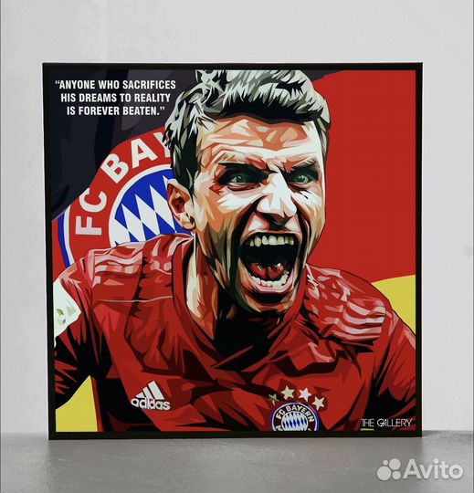 Картина интерьерная Томас Мюллер в стиле поп-арт