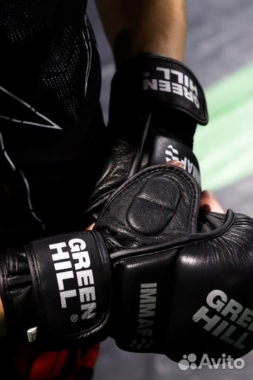 Перчатки крабы MMA Green Hill кожа
