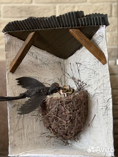 Ласточкино гнездо поделка прироные материалы