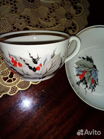 Чайный сервиз фарфор СССР Песочное