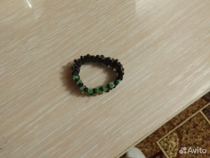 Кольцо из бисера бисер чешский