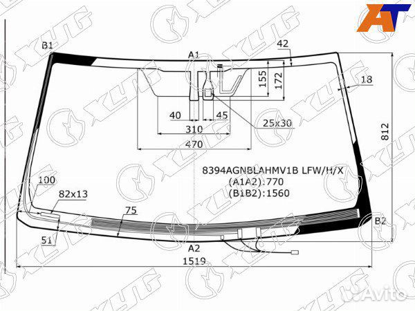 Стекло лобовое lexus GX460