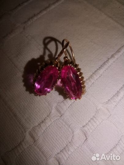 Серьги золотые 583 пробы СССР