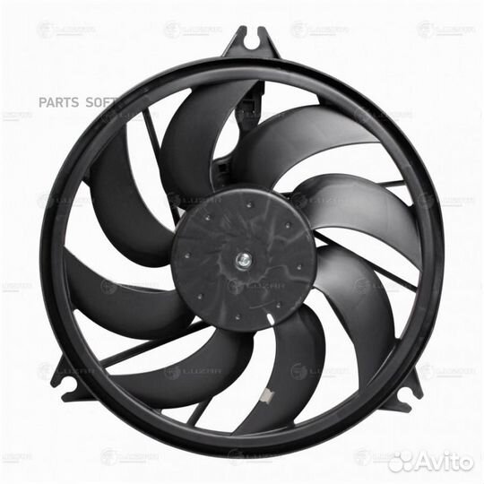 Вентилятор двигателя Peugeot 206 (00) (с кожухом)