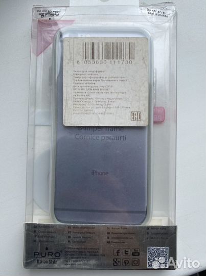 Бампер iPhone 6+ пленка защитная