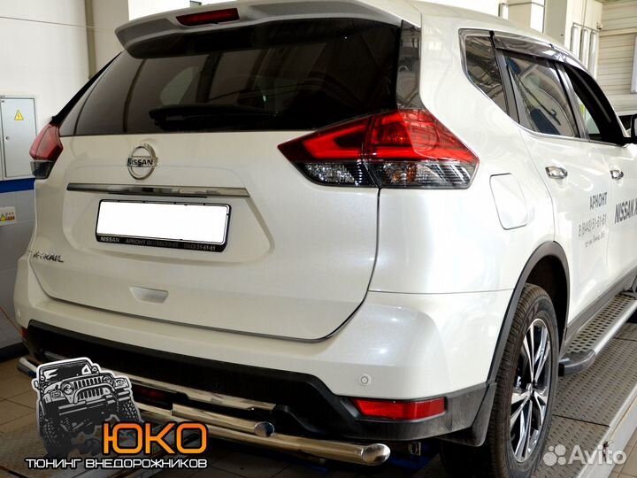 Защита заднего бампера Nissan X-trail и новее