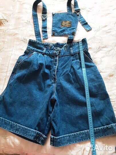 Шорты джинсовые на лямках,новые.46-48р